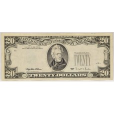 UNITED STATES OF AMERICA 1995 . TWENTY 20 DOLLARS BANKNOTE . ERROR . SEALS and SERIALS WRONG SIDE